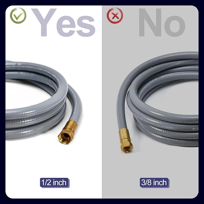 ABYDA 10Feet 1/2" ID Natural Gas Hose Low Pressure LPG Hose - Image 9