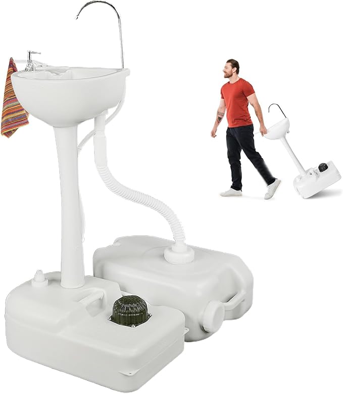 Portable Hand Washing Station, Camping Sink Wash Hand Basin by Unknown