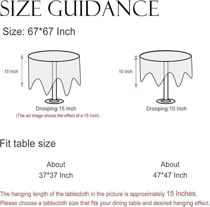 ISAENNE Designer White Linen Round Tablecloth, Chinoiserie Floral Elegant - Image 9