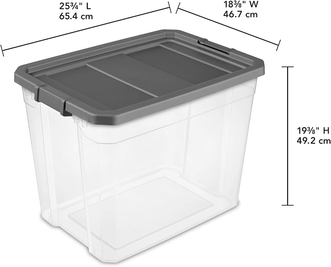 108-Quart Clear Plastic Stackable Storage Tote - Image 3