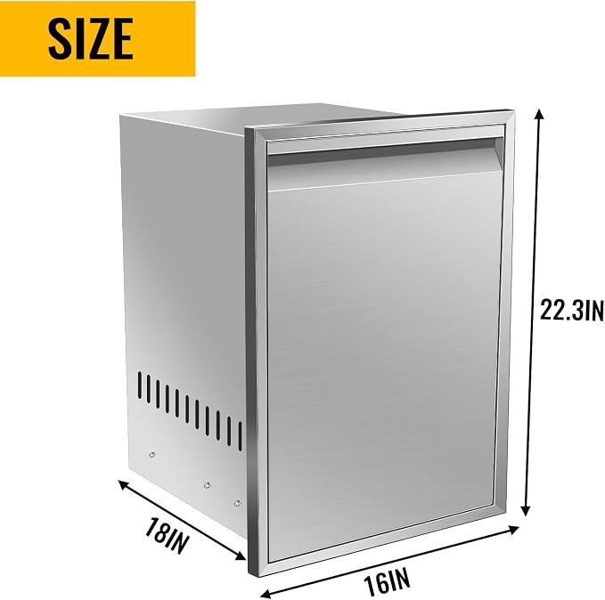 Outdoor Kitchen Stainless Steel Triple Access BBQ Drawers - Image 2