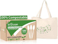 Extra Heavyduty Compostable Spoons Disposable Cutlery No Plastic Spoons Large by Biocean