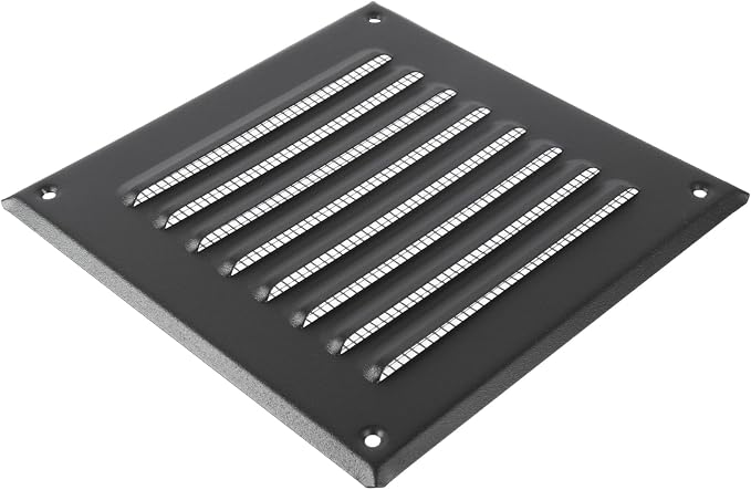 Square Ventilation Grille / 5" x 5" Inch Inside Measurement/Black Metal Air - Image 4