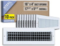 Fits 16x4 Duct Opening Steel Adjustable Air Supply Grille by Handua | Register by Handua
