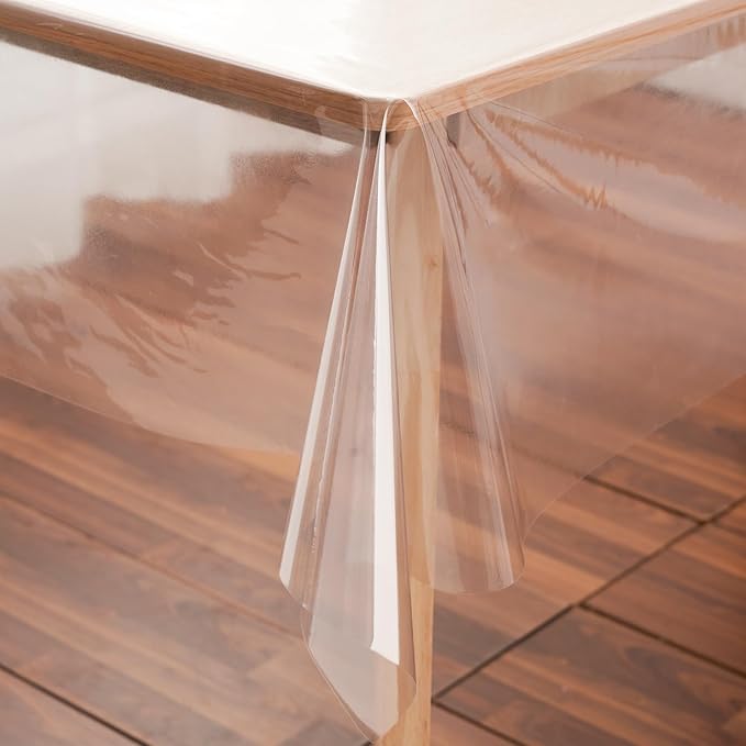 Clear Plastic Tablecloth Protector 52x70 inch Waterproof Oilproof Stain by Rawgoodz