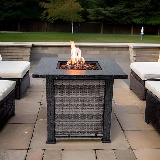 Adana Propane Fire Pit Table 28” Outdoor Firepit 50, 000 BTU Firepits - Image 3