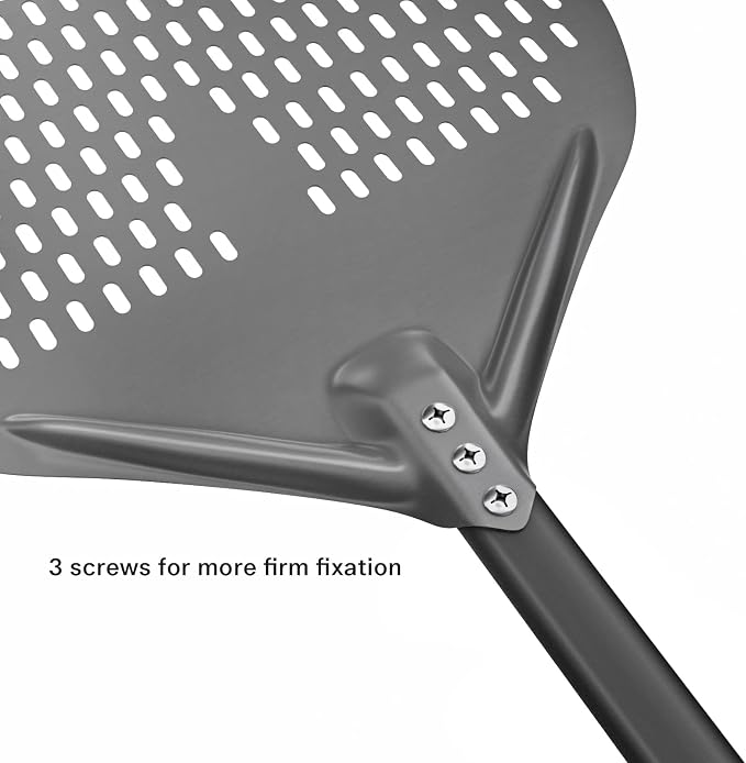 G.a HOMEFAVOR 14" x 17" Perforated Pizza Peel 35 Inch overall, Rectangular - Image 5