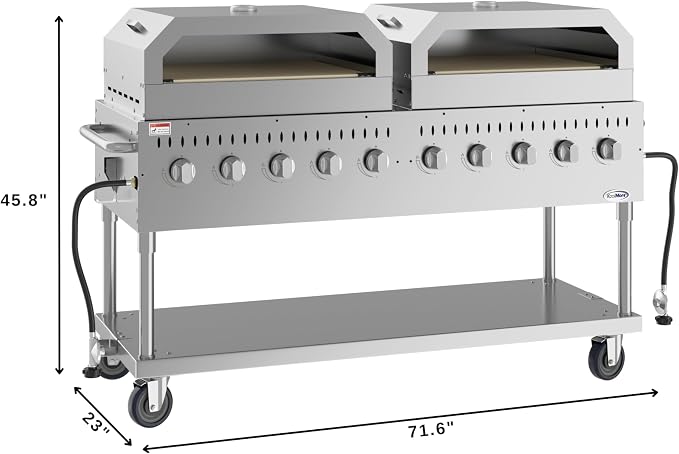 72 in. Commercial Outdoor Propane Gas Grill - Image 3