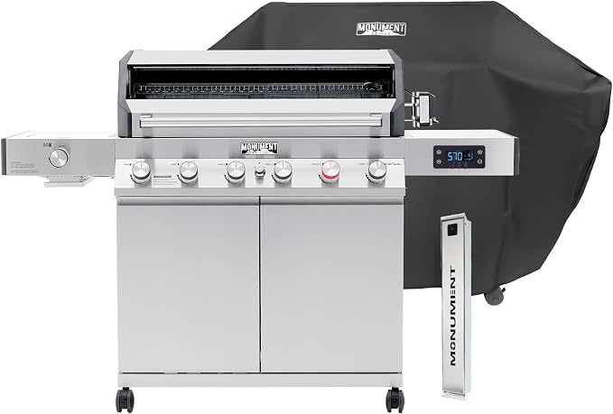 Monument Grills 6+1 Burner Smart Tech Propane Gas Grill, Denali 605Pro by MonumentGrills
