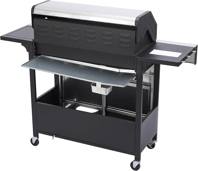 6-Burner Gas Grill with Side Burner, 65850 BTU Outdoor BBQ Grill, 620 sq in - Image 9