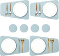 Faux Leather Waterproof Placemats Set of 8-Heat Resistant Non Slip and Scratch by Unknown