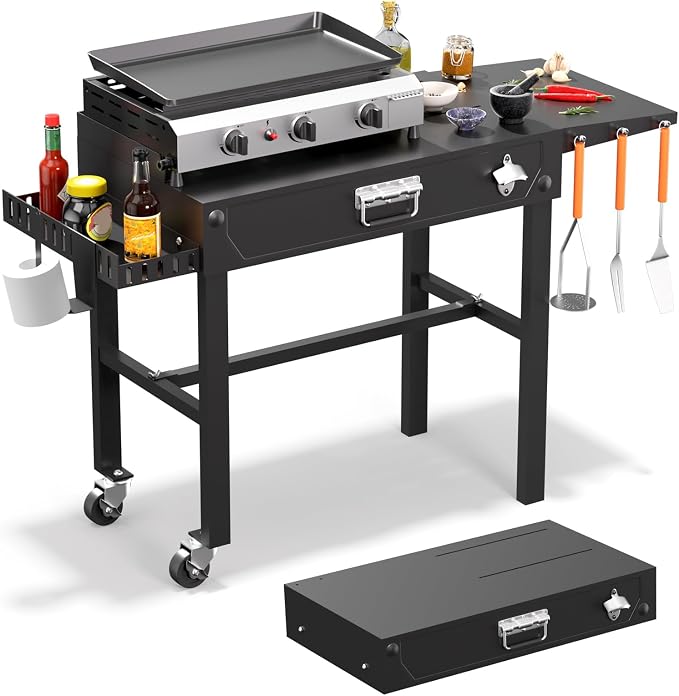 Grill Cart, Portable Grill Table by ADREAK