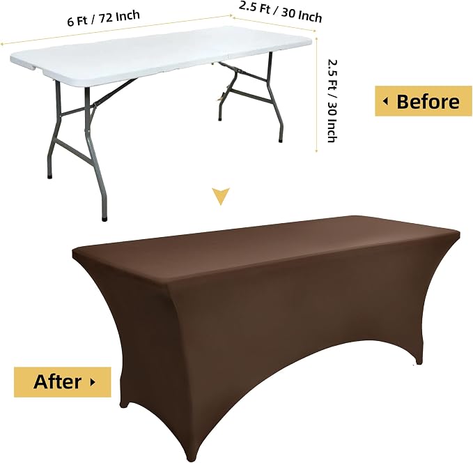 6-Pack 6ft Spandex Table Covers - Image 7