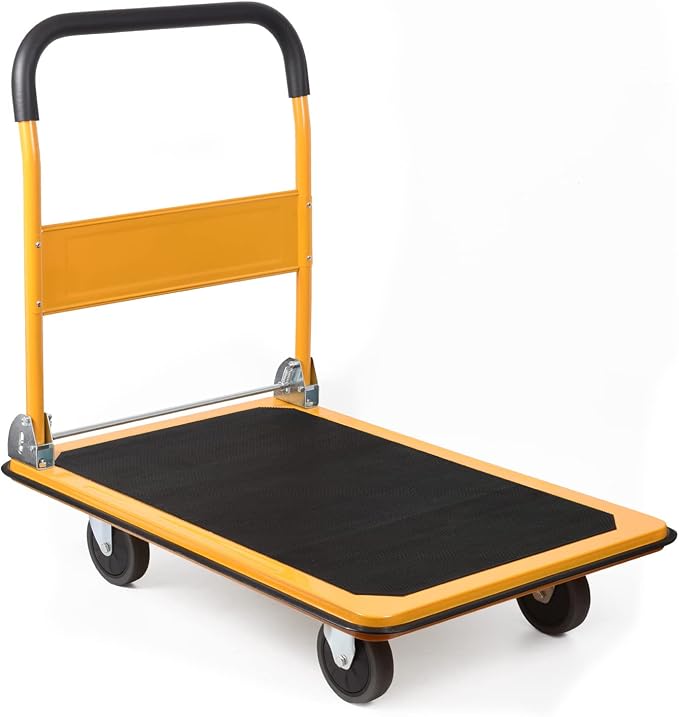 LEADALLWAY Platform Truck Large Size 880lbs Heavy Duty Foldable Push Cart - Image 2