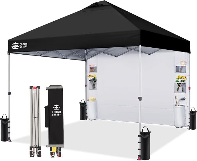 CROWN SHADES Canopy Tent, 10 x 10 Foot Portable Pop Up Outdoor Shelter by CrownShades