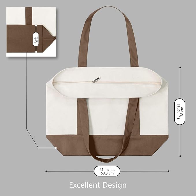 TOPDesign 6-Pack Canvas Tote Bags - Image 5