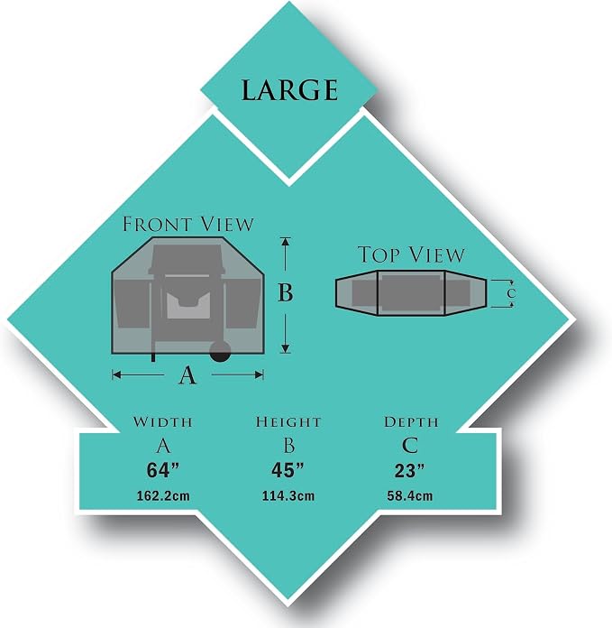Reversible Ventilated BBQ Grill Cover Large 64" - Image 6