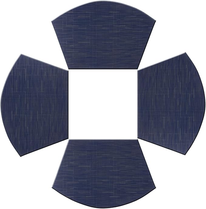 PIGCHCY Wedge Shaped Placemats for Dining Table Washable Vinyl Placemats Heat - Image 5