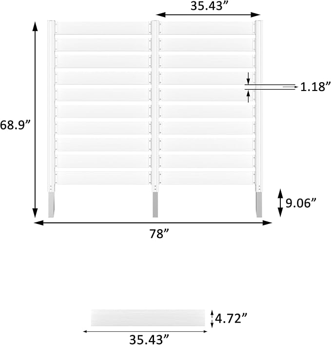 MUPATER 60"×78" No-Dig Privacy Screen, Sturdy Outdoor Screen - Image 3