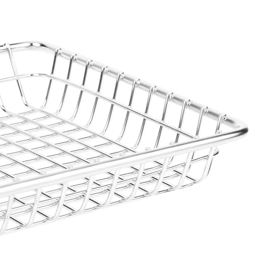 G.E.T. 4-835809 Metal Rectangular Wire Serving Tray Stainless Steel Wire - Image 4