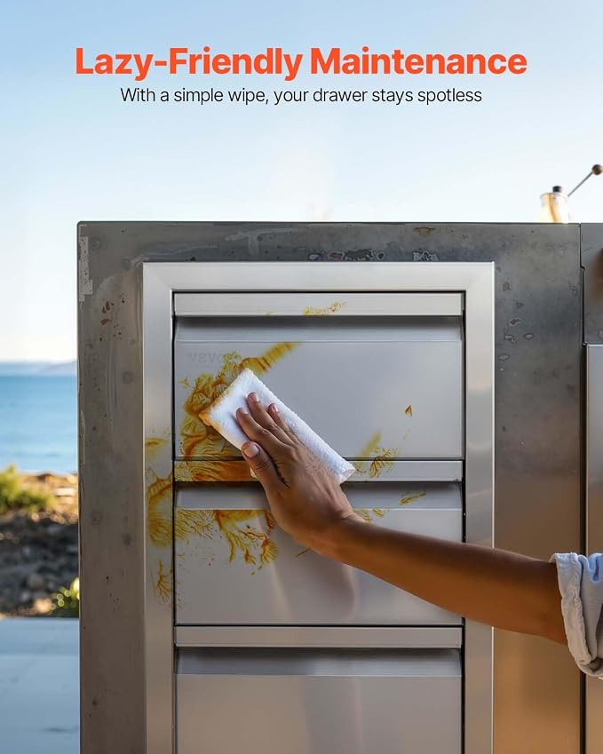 VEVOR Outdoor Kitchen Drawers 14.7" W x 25.4" H x 18.7" D, Box Frame Style - Image 10
