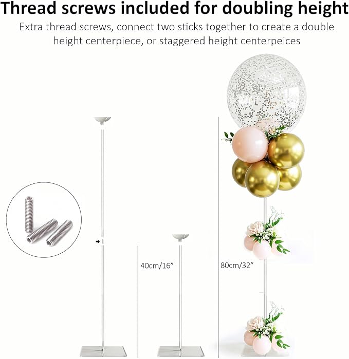 Reusable Acrylic Balloon Stand Kit – Heavy Duty Tabletop Display - Image 3