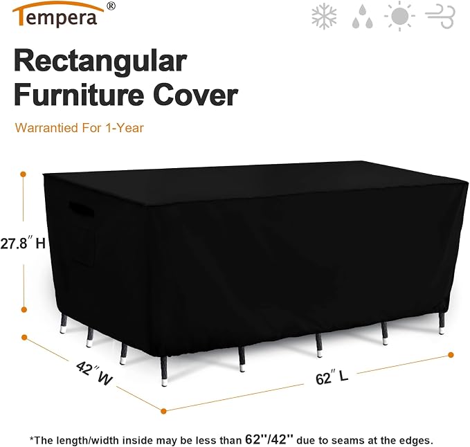 Tempera Patio Furniture Covers, Outdoor Table And Chair Covers Waterproof - Image 2