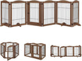 unipaws Pet Playpen with Wood and Wire, 6 Panels Extra Wide Freestanding Walk by unipaws