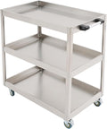 Stainless Steel Utility Cart, Heavy Duty 3-Tier Service Cart by Unknown