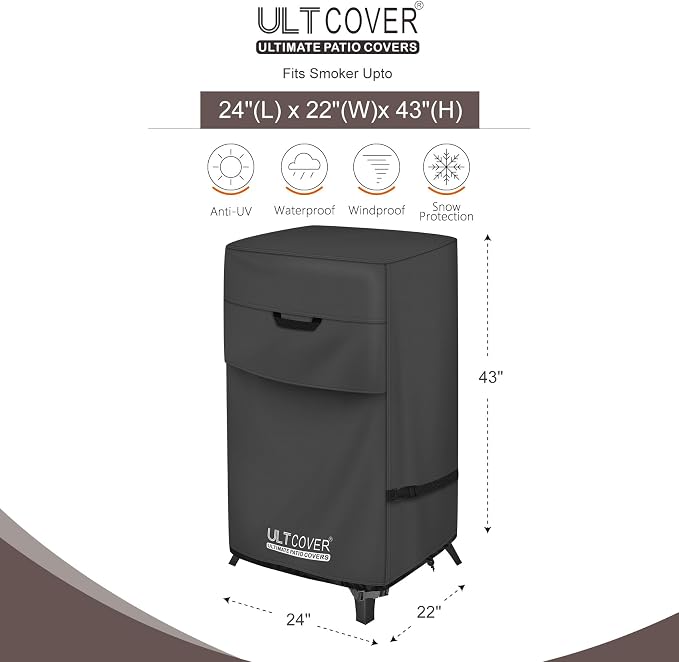 ULTCOVER Waterproof Vertical Electric Smoker Cover 40 inch - Image 2
