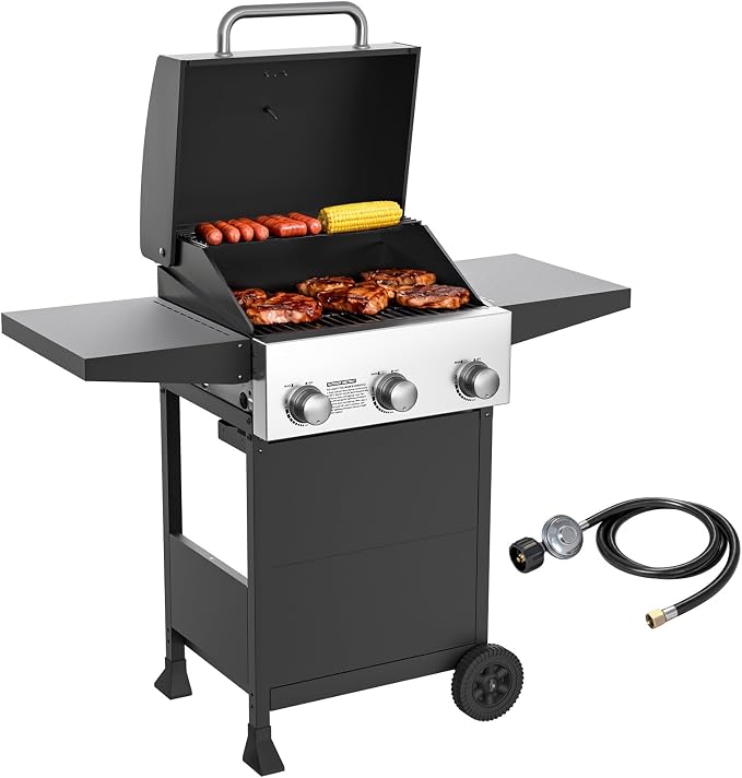 Veralune 3 Burner Propane Gas Grill, 000 BTU Stainless Steel Outdoor BBQ Grill by Unknown