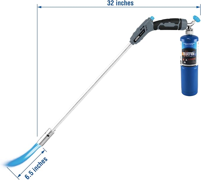 BLUEFIRE 32" Propane Weed Torch, Lightweight Flamethrower - Image 3