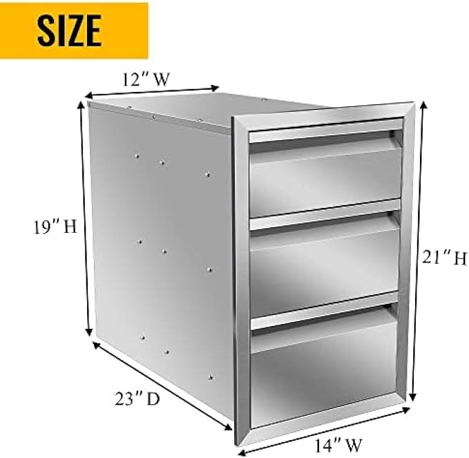 Flush Mount Stainless Steel Double Drawers - Image 3