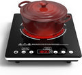Single Burner Electric Cooktop 1800W - 110V Electric Stove Top Burner Portable by Nafewin