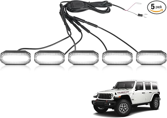 MAIKER White LED Grille Lights Compatible by MAIKEROFFROAD