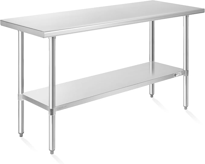 KUTLER Stainless Steel Table 24 x 60 Inches, NSF Heavy Duty Commercial Kitchen by Kutler