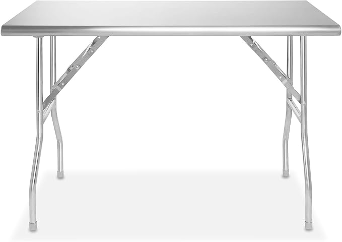 GRIDMANN Stainless Steel Folding Table 48 x 24 Inch, NSF Kitchen Prep & Work - Image 3