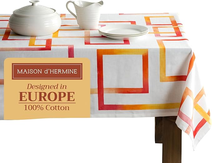 Maison d' Hermine Table Cloth Rectangle Table 100% Cotton 60 x 120 Inches by MaisondHermine