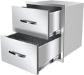 BBQ Outdoor Kitchen Drawers Stainless Steel 3-Drawer Enclosed Built-in Flush by OLIPIC