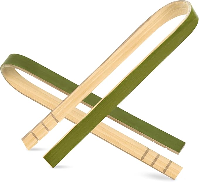 Disposable Mini Bamboo Tongs, 200 Pack, 4 Inch Natural Wood