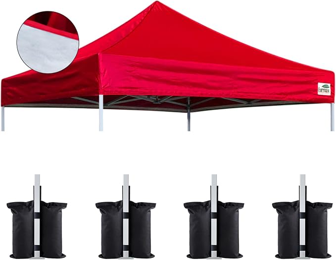 Eurmax USA New 10x10 Pop Up Canopy Replacement Canopy Tent Top Cover, Instant by Eurmax