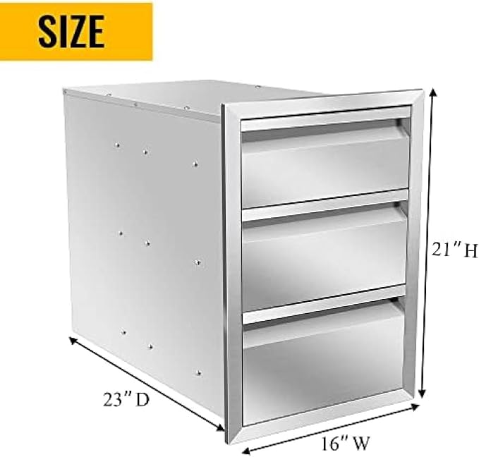 Outdoor Kitchen Drawers, Box Frame Style Flush Mount BBQ Drawer w/Stainless - Image 2