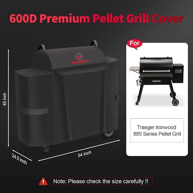 Comnova Grill Cover for Traeger Ironwood 885-600D Wood Pellet Smoker Cover for - Image 2