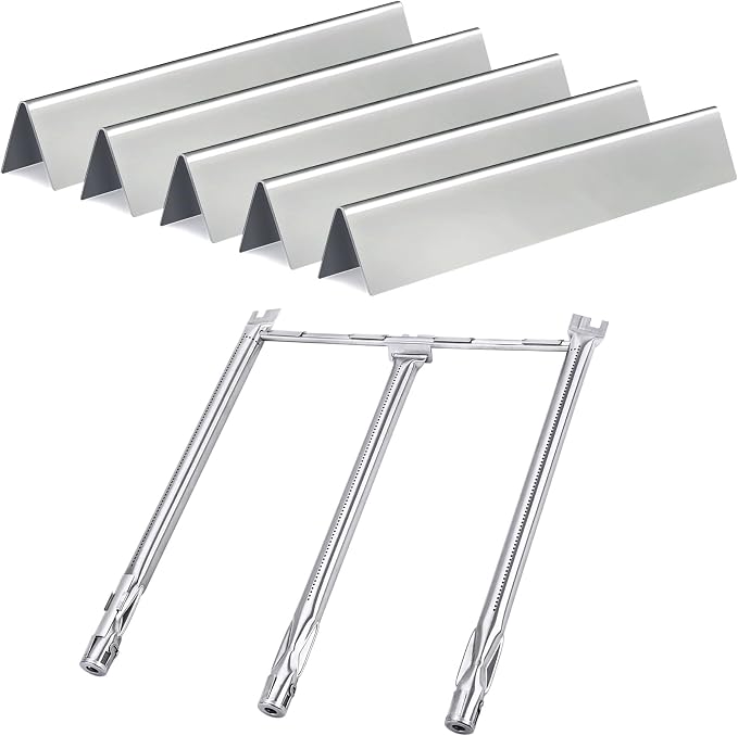 Gassaf 15.3inch Flavorizer bars and 18inch Burner Tube Set Replace by GasSaf