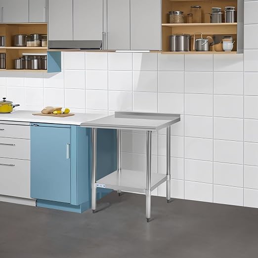 Hally Stainless Steel Table for Prep & Work 30 x 30 Inches, NSF Commercial - Image 2