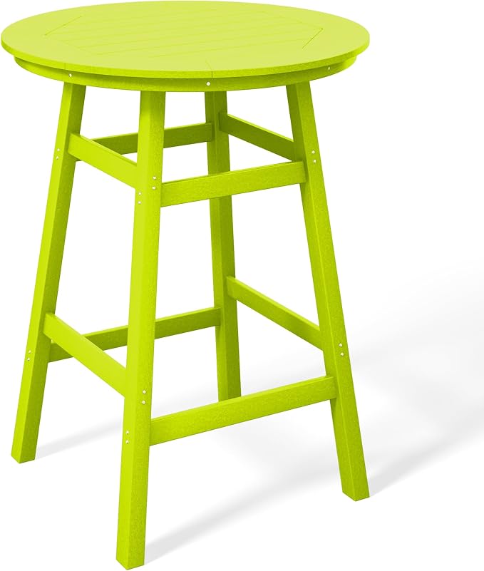 Costaelm Patio Bistro Table, Outdoor Bistro Dining Pub Table by Costaelm