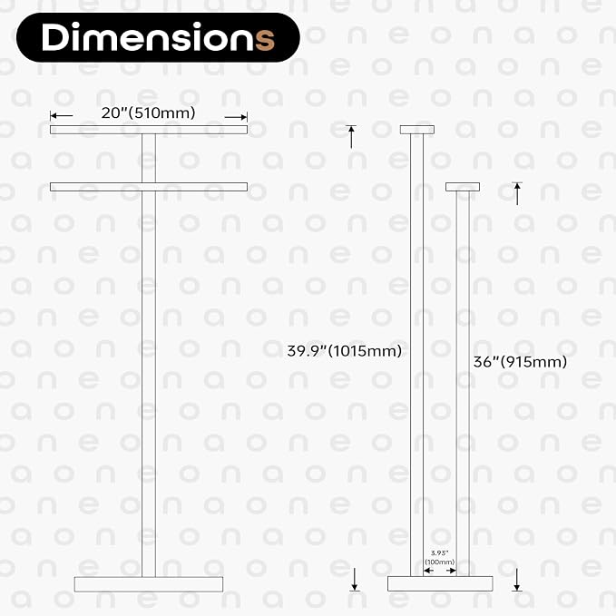 Standing Towel Rack for Bathroom 2-Tier Towel Holder Free Stand - Image 2