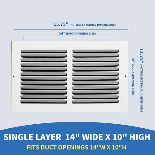 14 x 10 Vent Cover, Air Return Vent Cover, AC Vent Cover, Cold Air Return Vent - Image 2