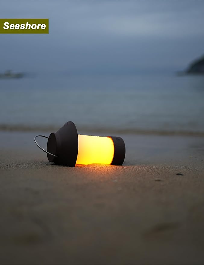 Rechargeable Outdoor Lantern Waterproof, Dimmable Warm White & Flickering Flame - Image 5