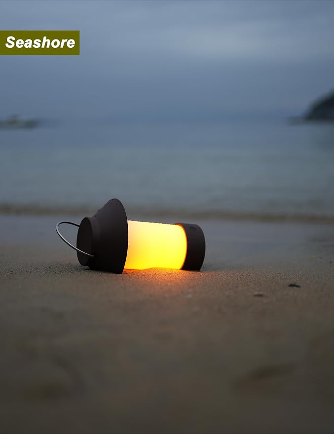 Rechargeable Outdoor Lantern Waterproof, Dimmable Warm White & Flickering Flame - Image 5